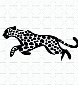 Silhouette eines rennenden Geparden